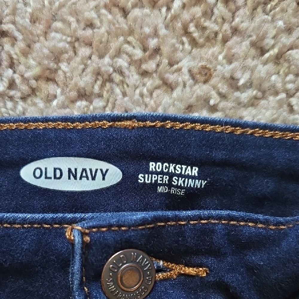 Old Navy Blue Skinny Jeans Sleek Fit - Picture 2 of 5